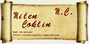 Milen Coklin vizit kartica